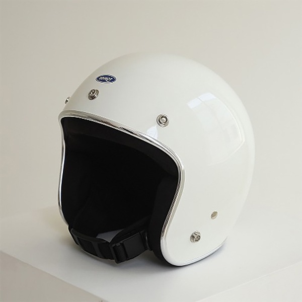 에딜롯 GT-W 클래식 오픈페이스 헬멧 GT-W OPEN FACE HELMET_ENGLISH WHITE/CHROME