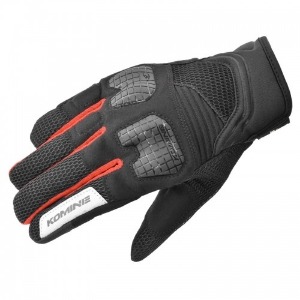 KOMINE GK-250 3D Mesh Protect Gloves #BLACK-RED