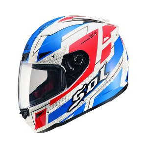 SOL 헬멧 SF-3 레인저스 화이트 레드-블루